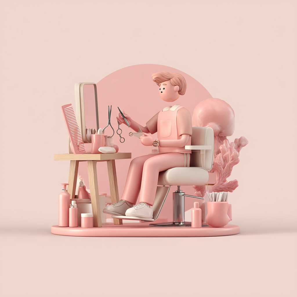 Pastell 3D mynd, áhugaverð